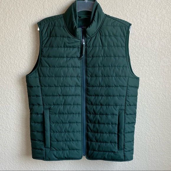 J. Crew Green Quilted Vest Women’s or Men’s - Picture 2 of 9